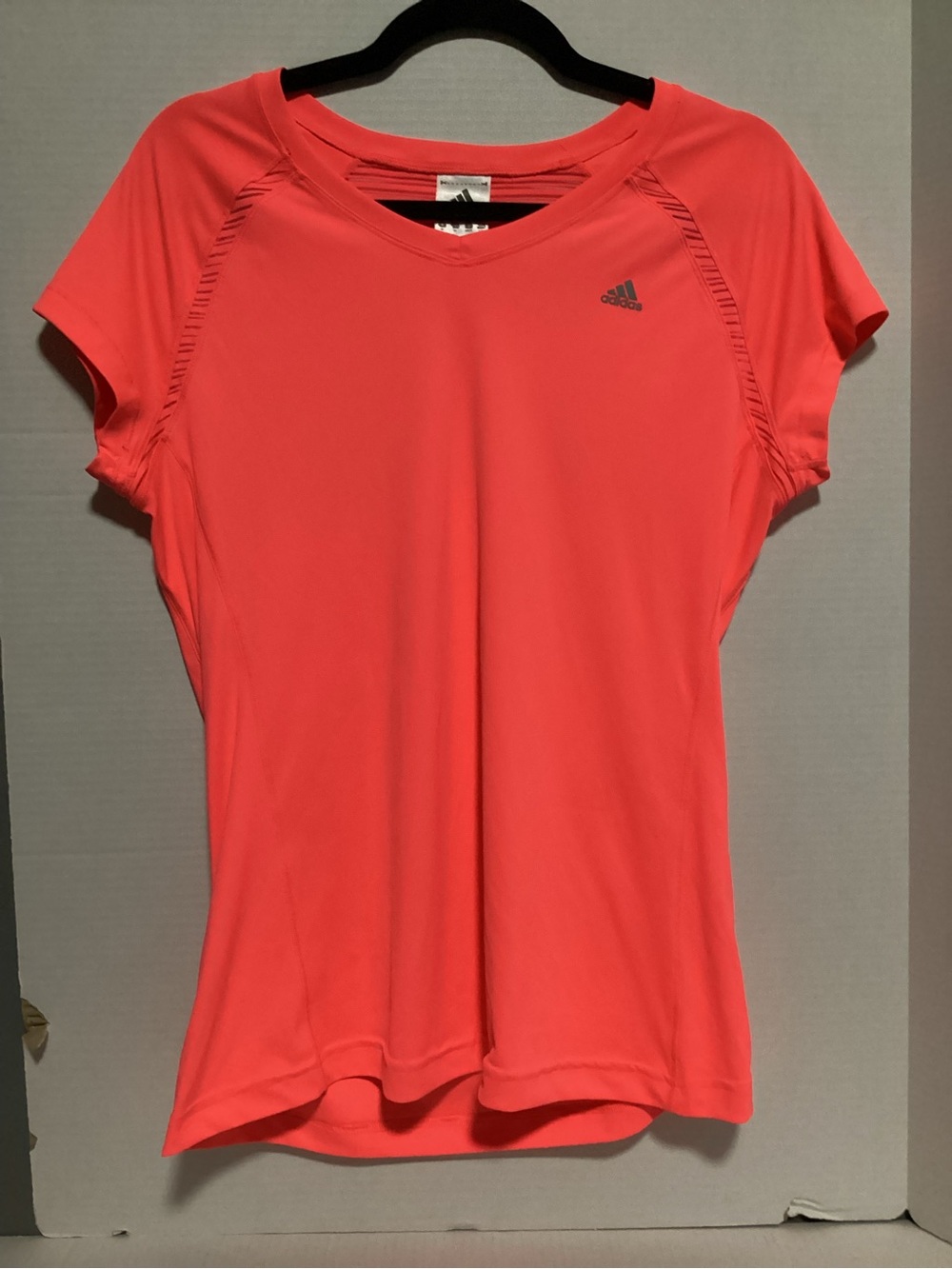 adidas Women's Coral Short-Sleeve Athletic Tee L